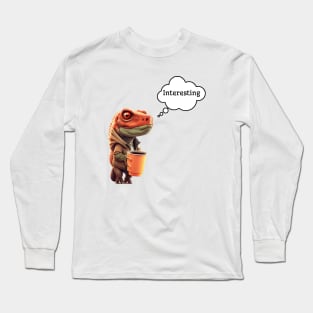 Dinosaur with coffe Long Sleeve T-Shirt